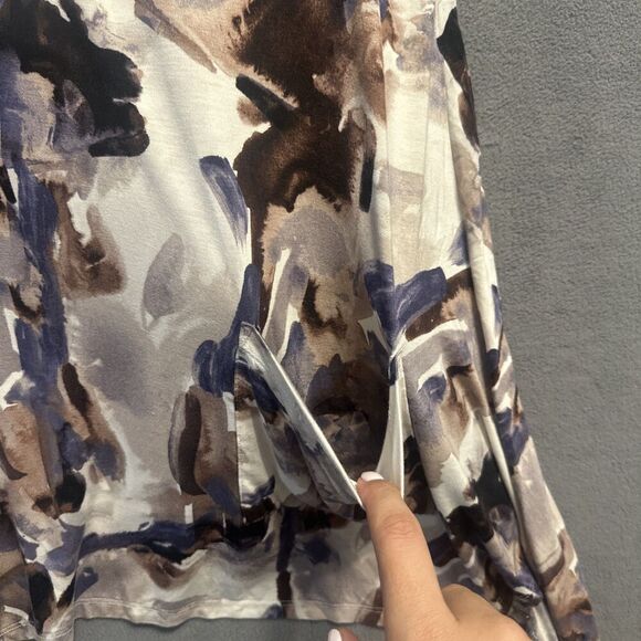 LOGO Lori Goldstein Asymmetric Hem Tunic Top Plus Size 1X Watercolor Art to Wear - Picture 6 of 7